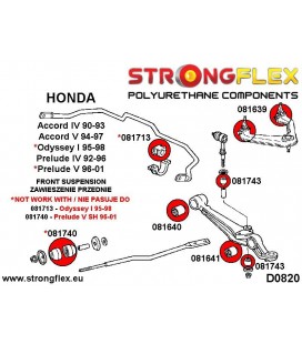 086222B: Front suspension bush kit