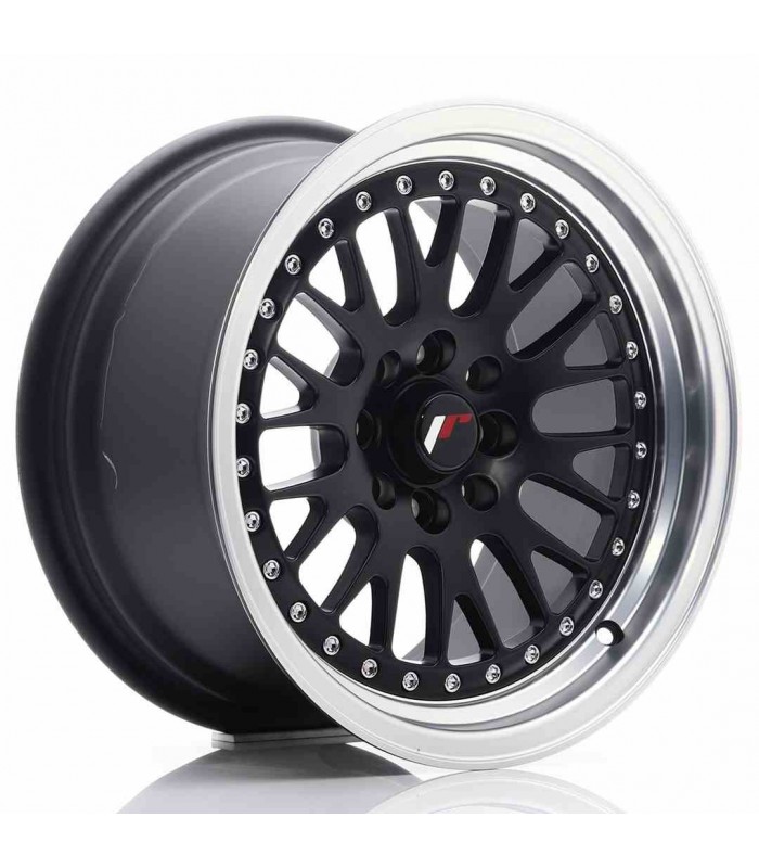 JR Wheels JR10 15x8 ET20 4x100/108 Matt Black w/Machined Lip