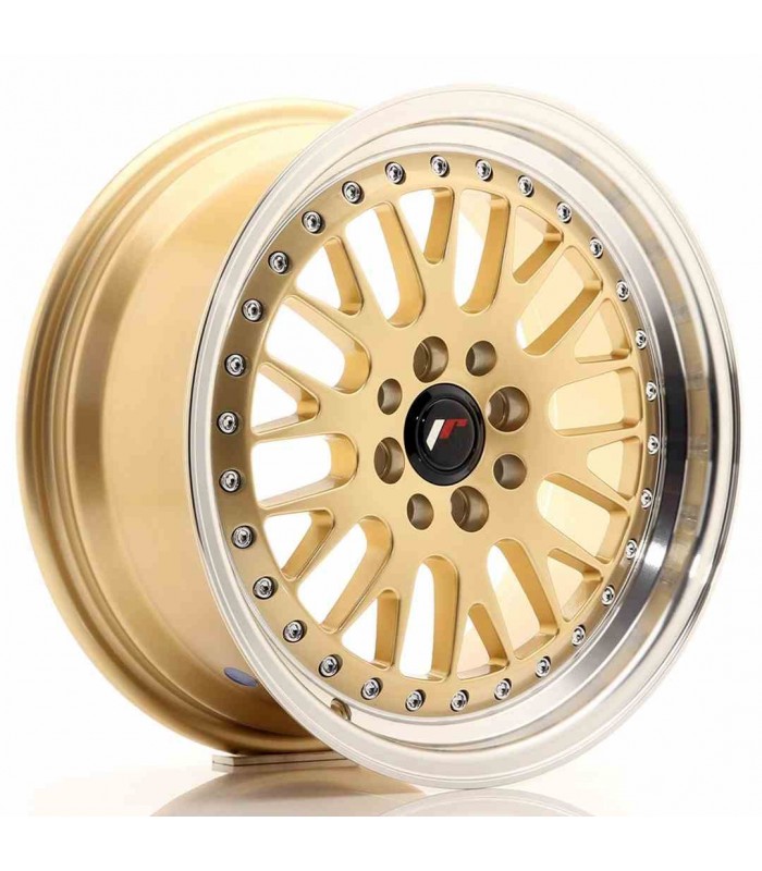 JR Wheels JR10 16x7 ET30 4x100/108 Gold w/Machined Lip