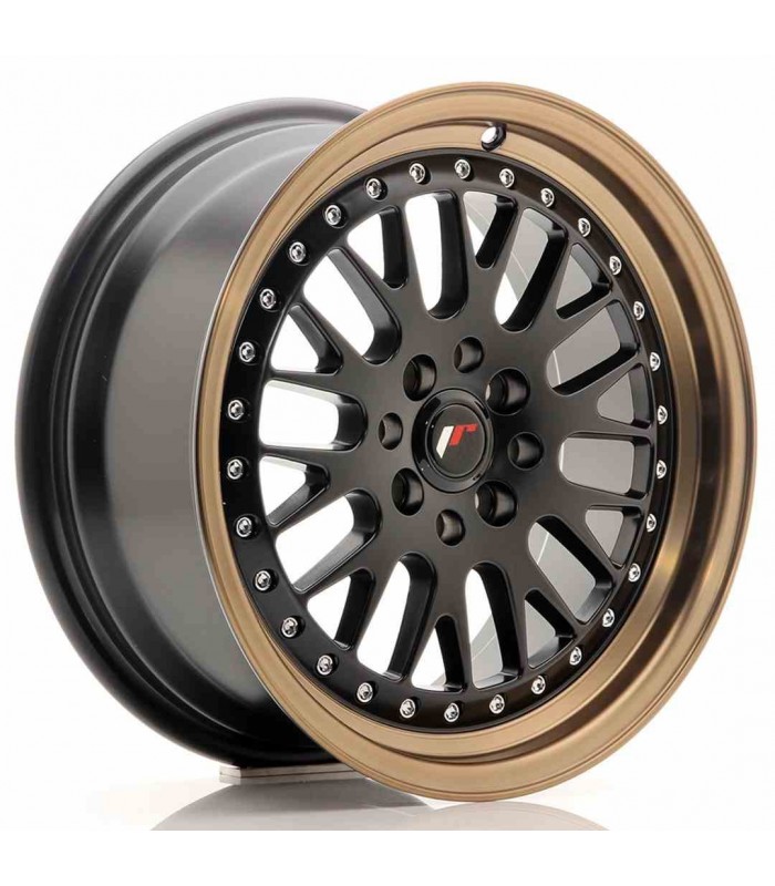 JR Wheels JR10 16x7 ET30 4x100/108 Matt Black w/Bronze Lip