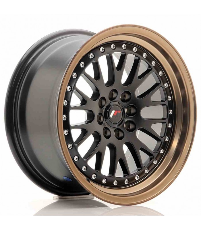 JR Wheels JR10 16x8 ET20 4x100/108 Matt Black w/Bronze Lip