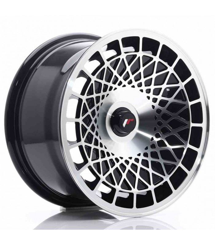 JR Wheels JR14 15x8 ET20-25 Blank Gloss Black Machined Face