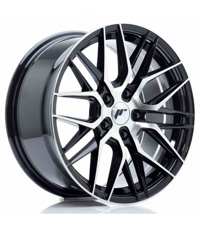 JR Wheels JR28 17x8 ET40 5x112 Gloss Black Machined Face