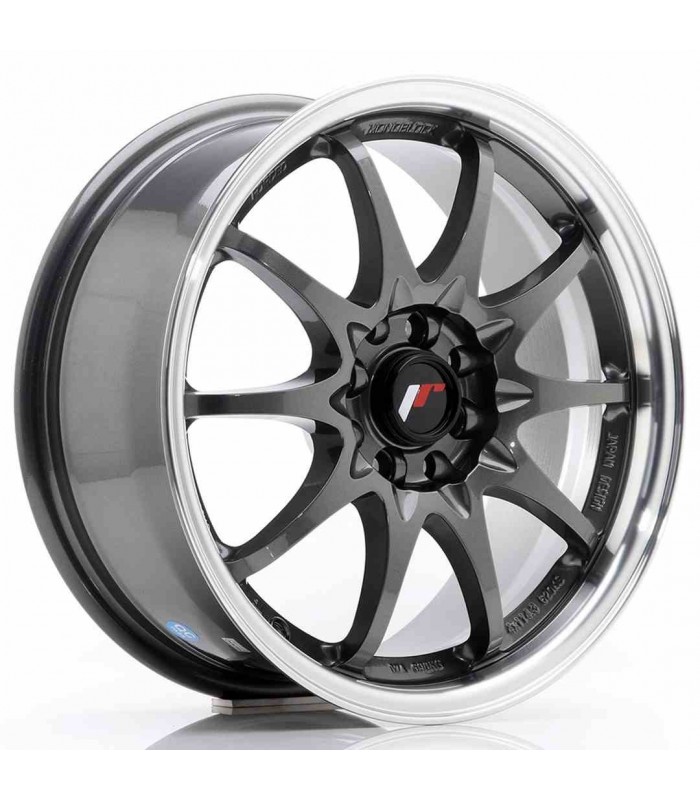 JR Wheels JR5 16x7 ET30 4x100/108 Gun Metal w/Machined Lip