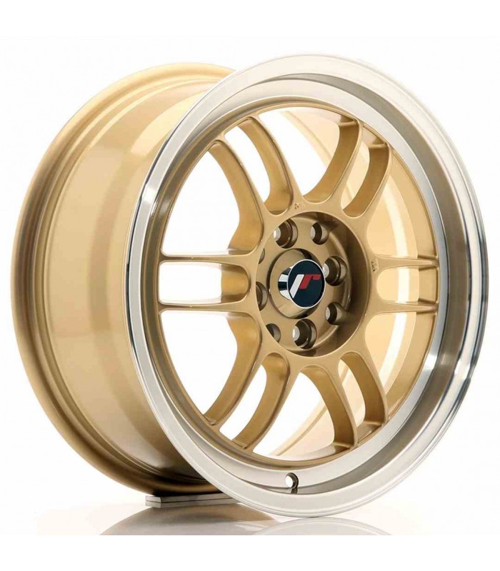 JR Wheels JR7 16x7 ET38 4x100/114 Gold w/Machined Lip