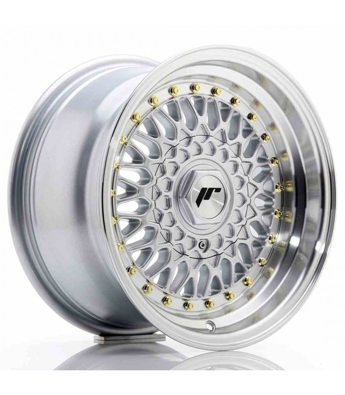 JR Wheels JR9 15x8 ET20 BLANK Silver w/Machined Lip