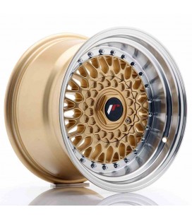 JR Wheels JR9 15x9 ET10 4x100/108 Gold w/Machined Lip