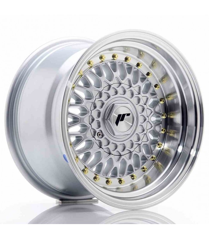 JR Wheels JR9 15x9 ET10 BLANK Silver w/Machined Lip