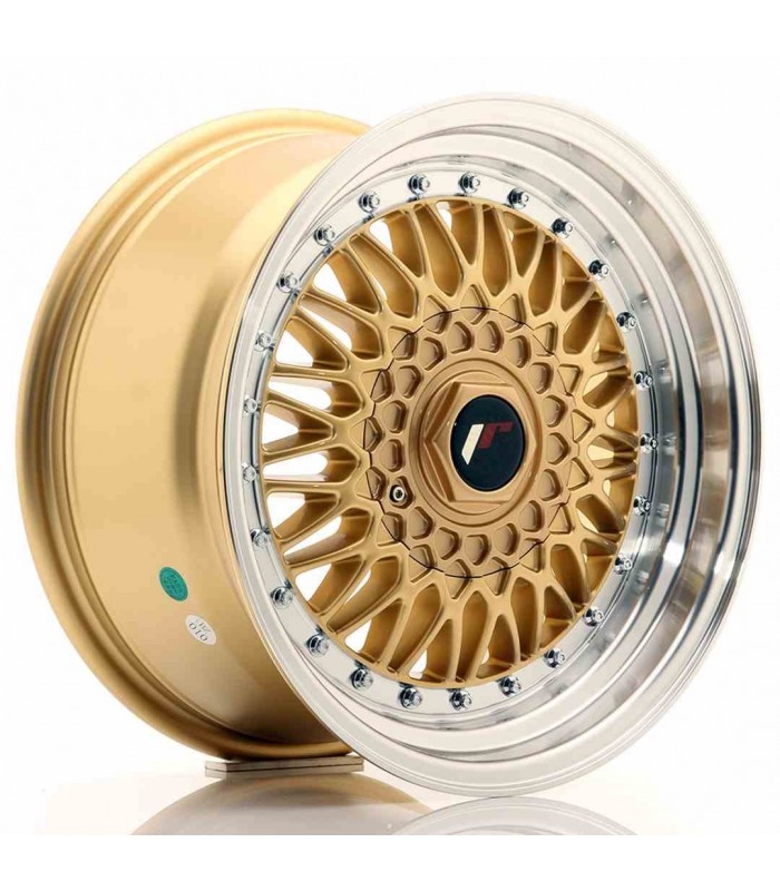 JR Wheels JR9 16x8 ET25 4x100/108 Gold w/Machined Lip