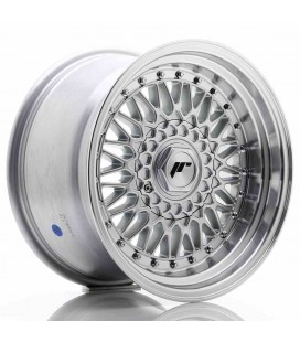 JR Wheels JR9 16x9 ET20 4x100/108 Silver w/Machined Lip+Silver Rivets
