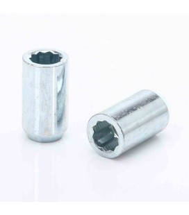 Set of SILVER star lug nuts 1/2 UNF + Key