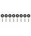 Universal screws 6mm SLIDE Black