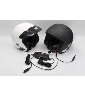 Komplektas: Interkomas ZERONIOSE Valiant + 2 šalmai OMP Star-J Helmets