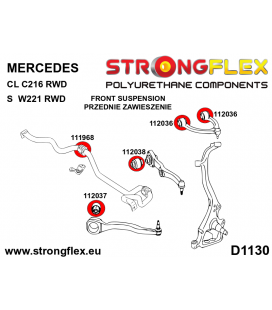 116269A: Full suspension polyurethane bush kit SPORT