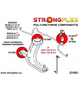 156081B: Front suspension bush kit