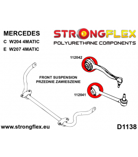 116271B: Full suspension polyurethane bush kit