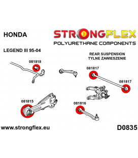 086227B: Rear suspension bush kit