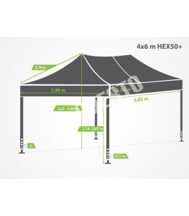 Tent 4x6 with sides HEX50