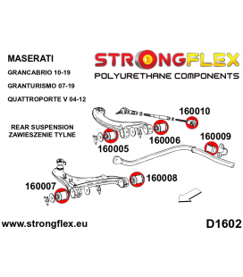 166103A: Rear suspension bush kit SPORT