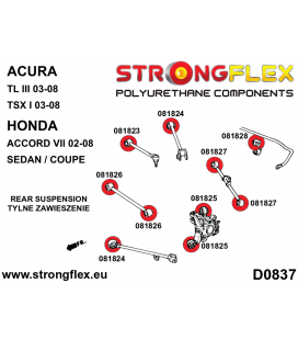 086230A: Rear suspension bush kit SPORT