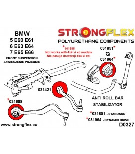 036091A: Front suspension bush kit SPORT