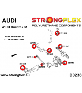 026275A: Rear suspension bush kit SPORT