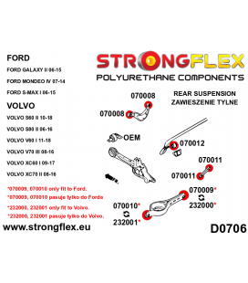 076159A: Full suspension bush kit SPORT