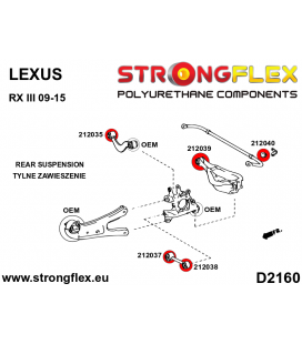 216275B: Rear suspension bush kit