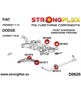 061981B: Front subframe – rear bush