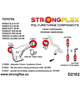 216281A: Front suspension bush kit SPORT