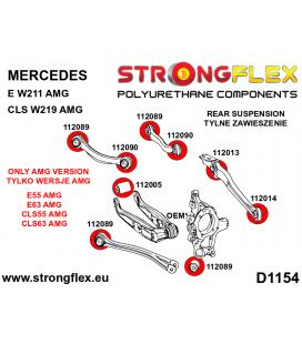 116284A: Full suspension polyurethane bush kit AMG SPORT