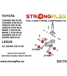 211695A: Gear lever support bushing - lower SPORT