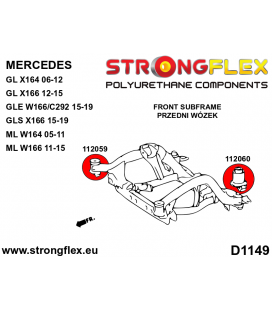 116295B: Full suspension polyurethane bush kit