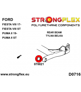 076169B: Front suspension and ream beam bush kit