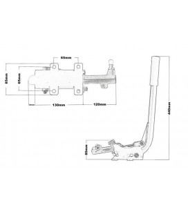 Hydraulic handbrake with universal locking