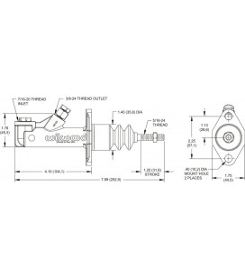 Brake clutch master cylinder Wilwood Compact 0,62"