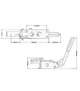 Hydraulic handbrake Black 0.625