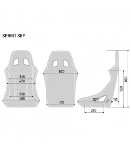 Sportinis lopšys Sparco Sprint SKY 2017 FIA