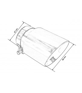 Exhaust Tip 89mm enter 67mm Gloss Black