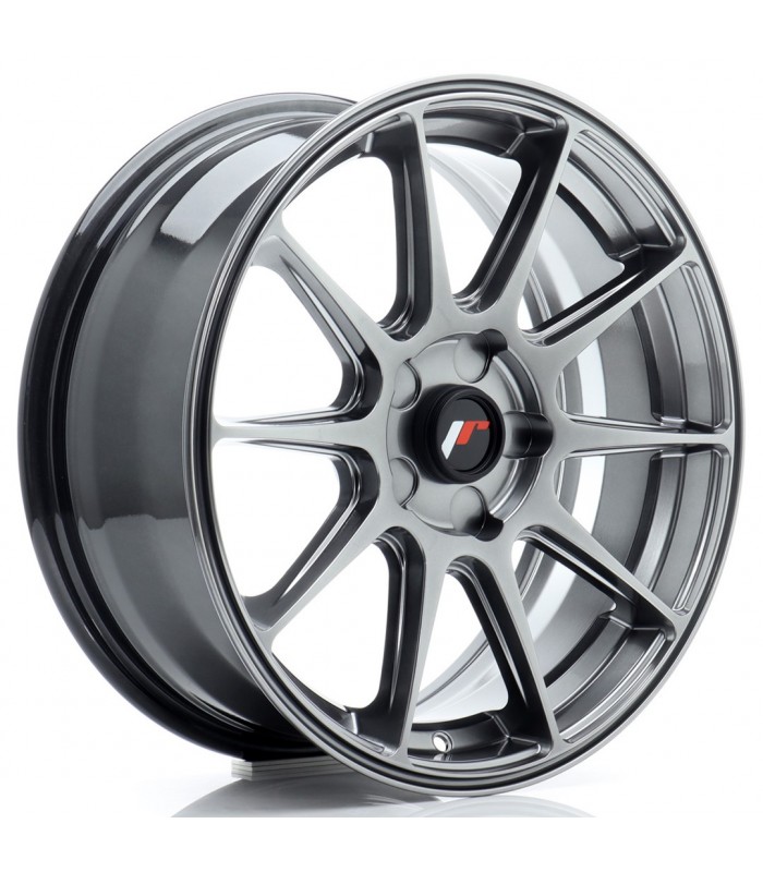 JR Wheels JR11 17x7 ET20-38 5H BLANK Hyper Black