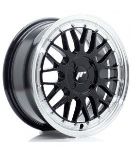 JR Wheels JR23 16x7 ET20-45 4H BLANK Gloss Black w/Machined Lip