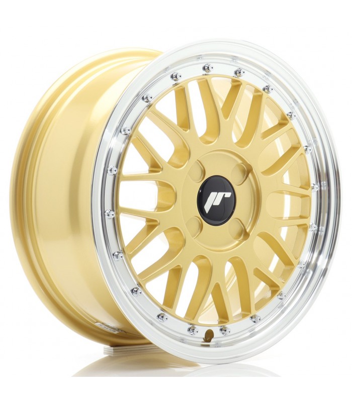 JR Wheels JR23 16x7 ET20-45 4H BLANK Gold w/Machined Lip