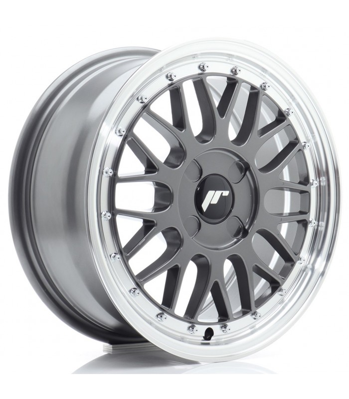 JR Wheels JR23 16x7 ET20-45 4H BLANK Hyper Gray w/Machined Lip