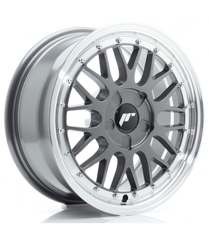 JR Wheels JR23 16x7 ET20-45 5H BLANK Hyper Gray w/Machined Lip