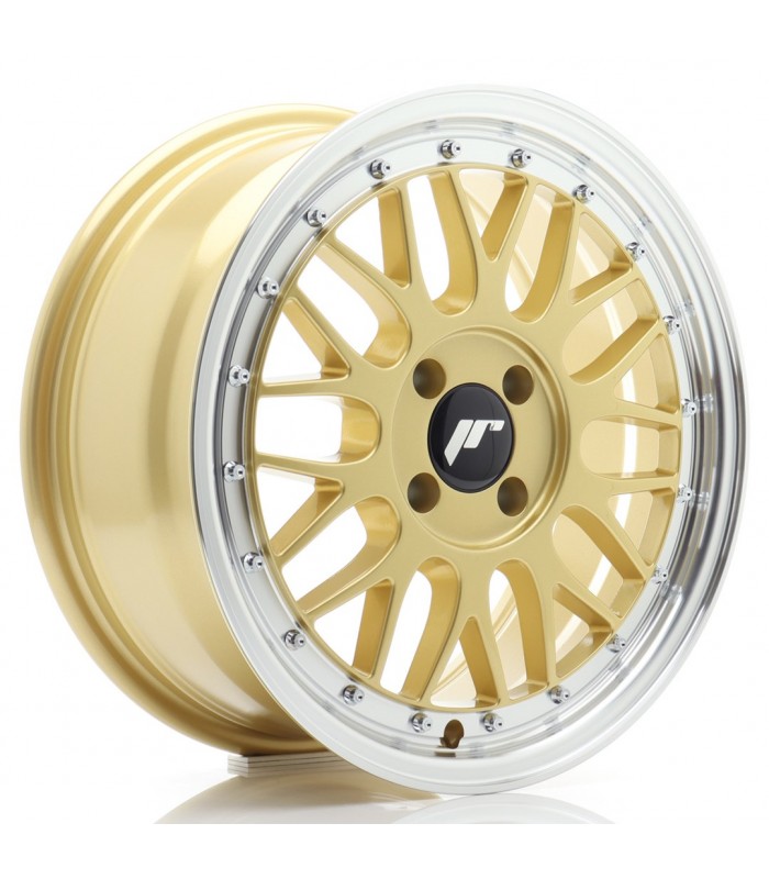 JR Wheels JR23 16x7 ET40 4x100 Gold w/Machined Lip