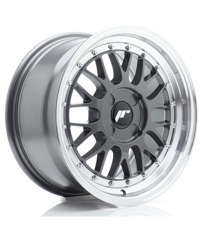 JR Wheels JR23 16x8 ET20-45 4H BLANK Hyper Gray w/Machined Lip