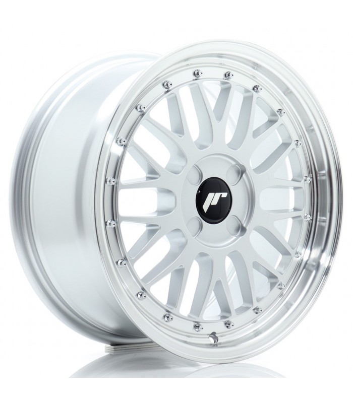 JR Wheels JR23 17x8 ET20-45 4H BLANK Hyper Silver w/Machined Lip
