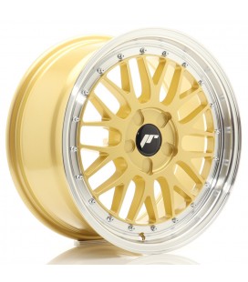 JR Wheels JR23 17x8 ET20-45 5H BLANK Gold w/Machined Lip