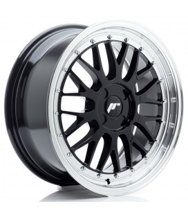 JR Wheels JR23 18x8 ET20-42 4H BLANK Glossy Black w/Machined Lip