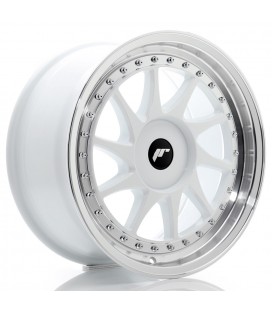 JR Wheels JR26 17x8 ET20-35 BLANK White w/Machined Lip